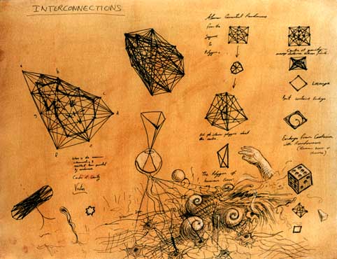 Ink and watercolour on cardboard,65 x 50 cm, 1996.