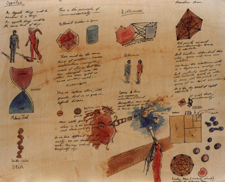 Ink and watercolour on cardboard,65 x 50 cm, 1996.