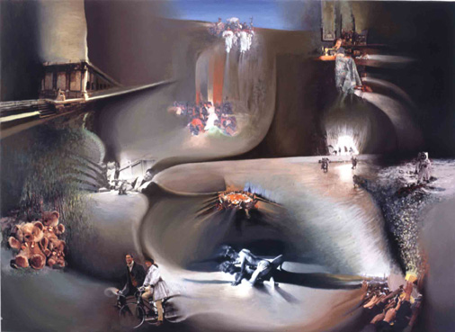 Acrylic painting 2 nylon net screens, 35.5 x 40 cm, 1998.